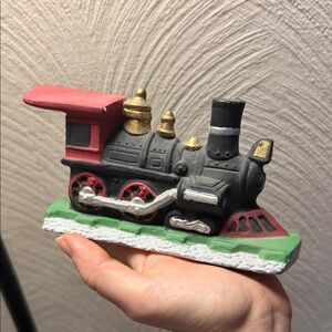 Vintage 1990 Ceramic Style Train Figurine